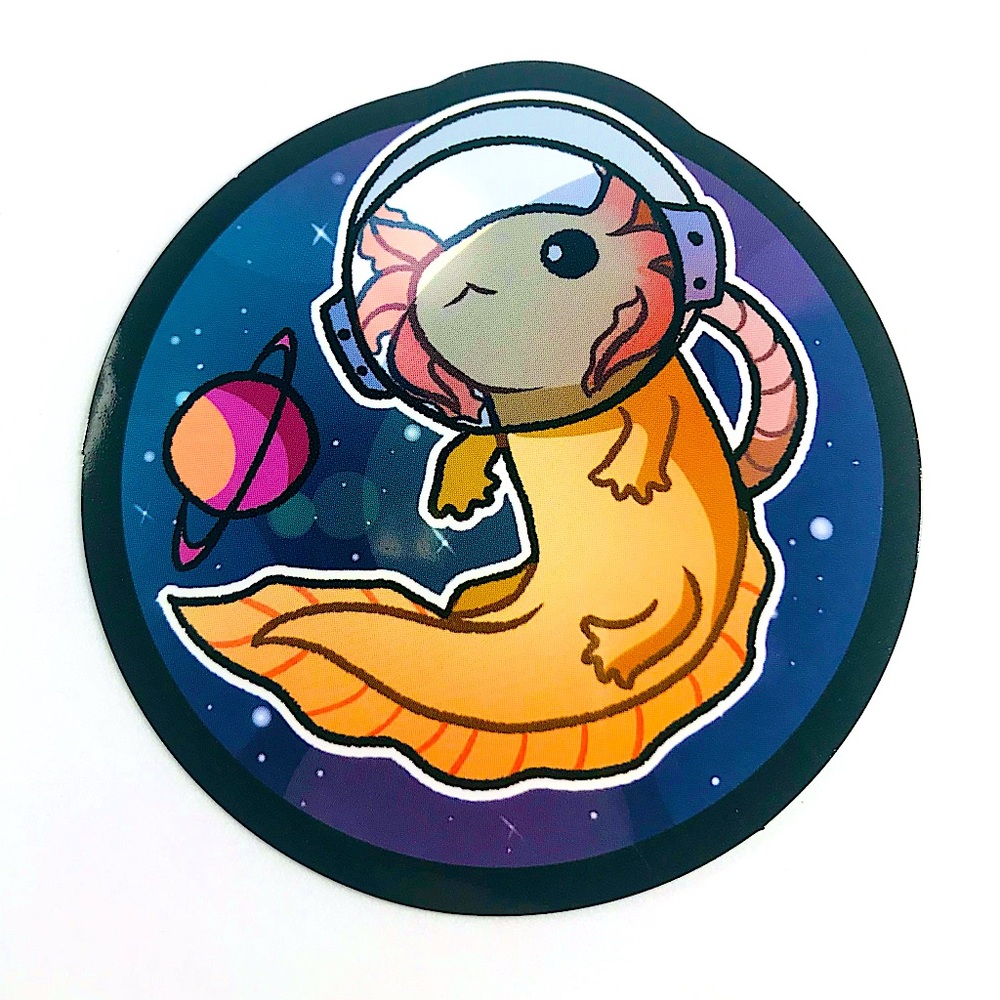 Traveler Axolotl Crazy Trending WaterProof Single Decor Accent Sticker